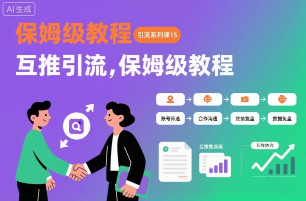引流系列课15：互推引流，保姆级教程【文档】-资源宝库