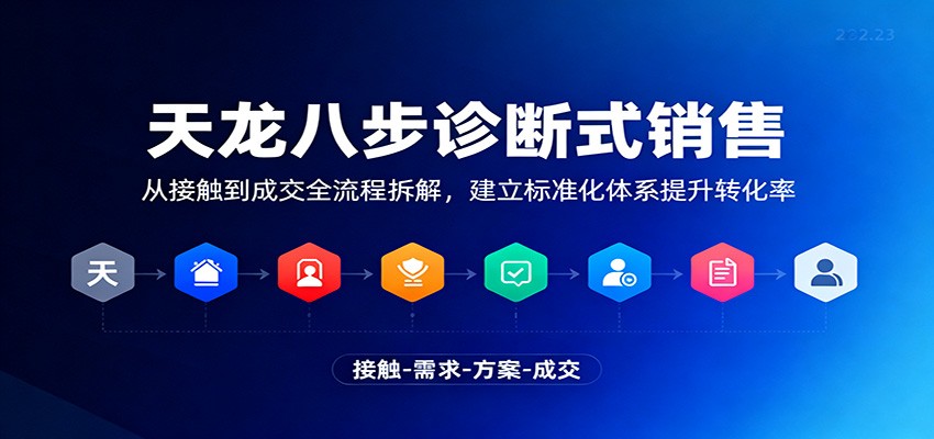 天龙八步诊断式销售，从接触到成交全流程拆解，建立标准化体系提升转化率-资源宝库