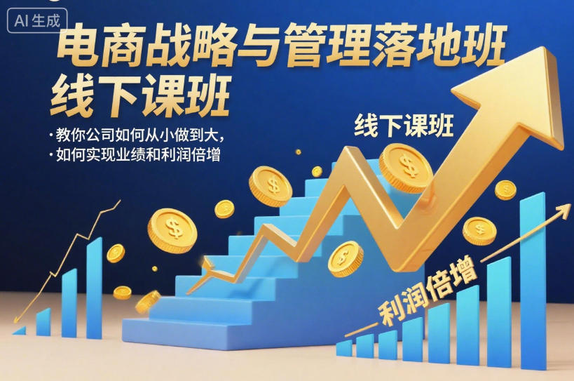 电商战略与管理落地班线下课，教你公司如何从小做到大，如何实现业绩和利润倍增【录音】-资源宝库