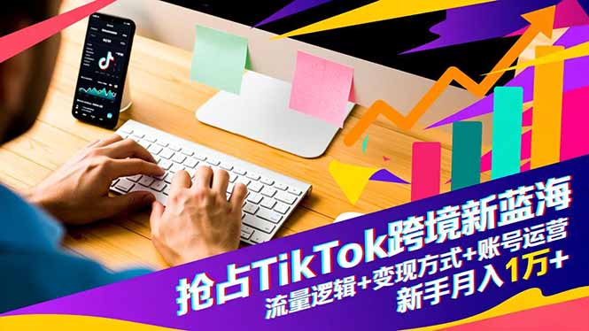 抢占TikTok跨境新蓝海：流量逻辑+变现方式+账号运营，新手月入1万+-资源宝库
