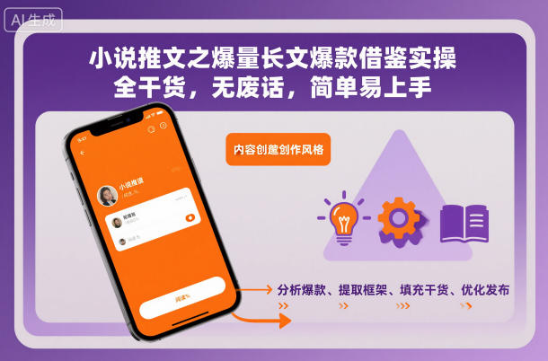小说推文之爆量长文爆款借鉴实操，全干货，无废话，简单易上手-资源宝库
