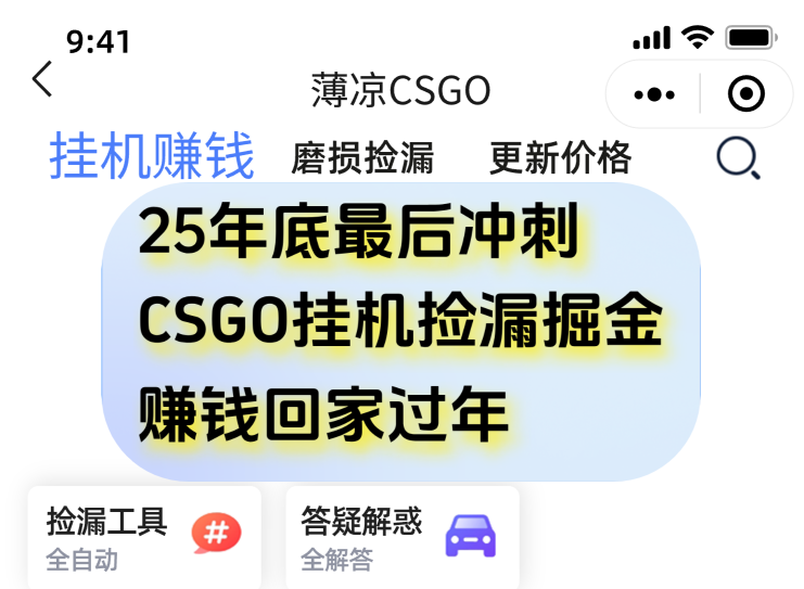 12月年底抓紧最后一个月，用CSGO游戏挂机捡漏掘金赚钱掘金，一部手机轻松日入500+-资源宝库