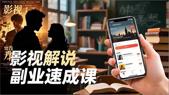 Tk影视解说副业速成课，软件安装、全流程实操、爆款预设，新手两周变现-资源宝库