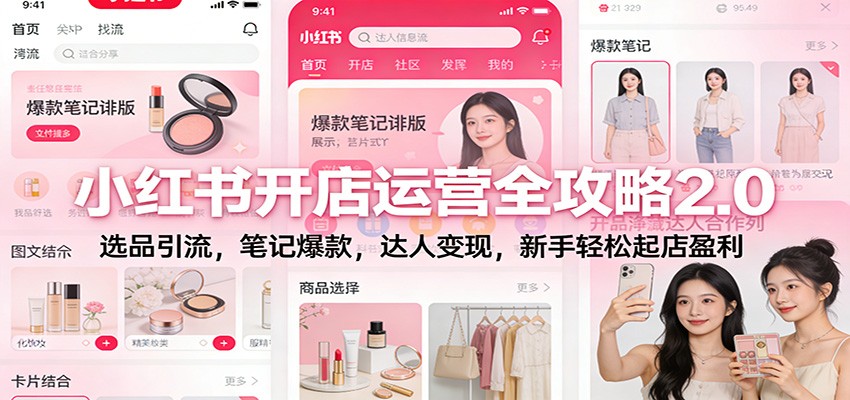 小红书开店运营全攻略2.0：选品引流，笔记爆款，达人变现，新手轻松起店盈利-资源宝库
