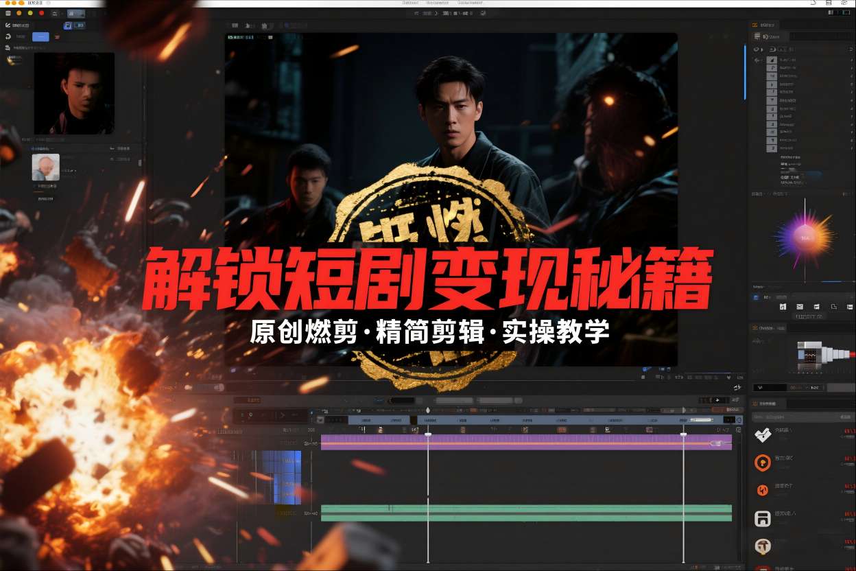 短剧拉新之原创燃剪精简剪辑实操课，解锁短剧变现秘籍-资源宝库