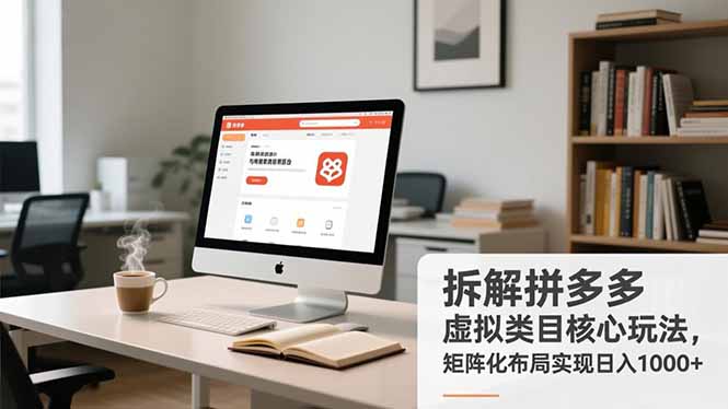 拆解拼多多虚拟类目核心玩法，矩阵化布局实现日入1000+-资源宝库