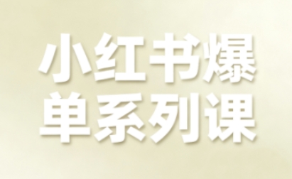 小红书爆单系列课，聚焦小红书电商全链路增长(更新)-资源宝库