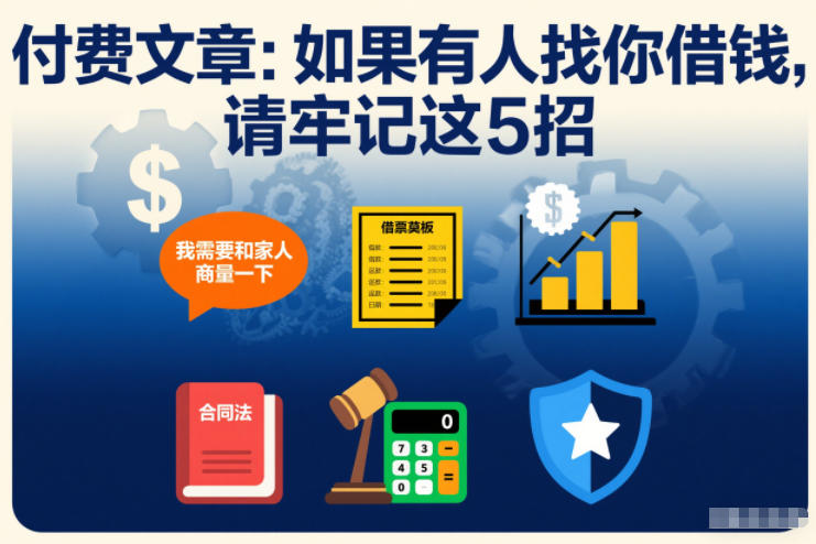 付费文章：如果有人找你借钱，请牢记这5招-资源宝库