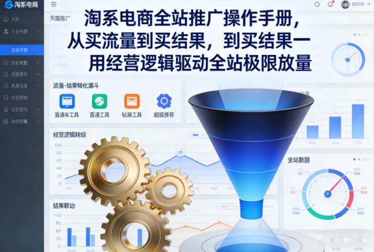 淘系电商全站推广操作手册，从买流量到买结果一用经营逻辑驱动全站极限放量-资源宝库