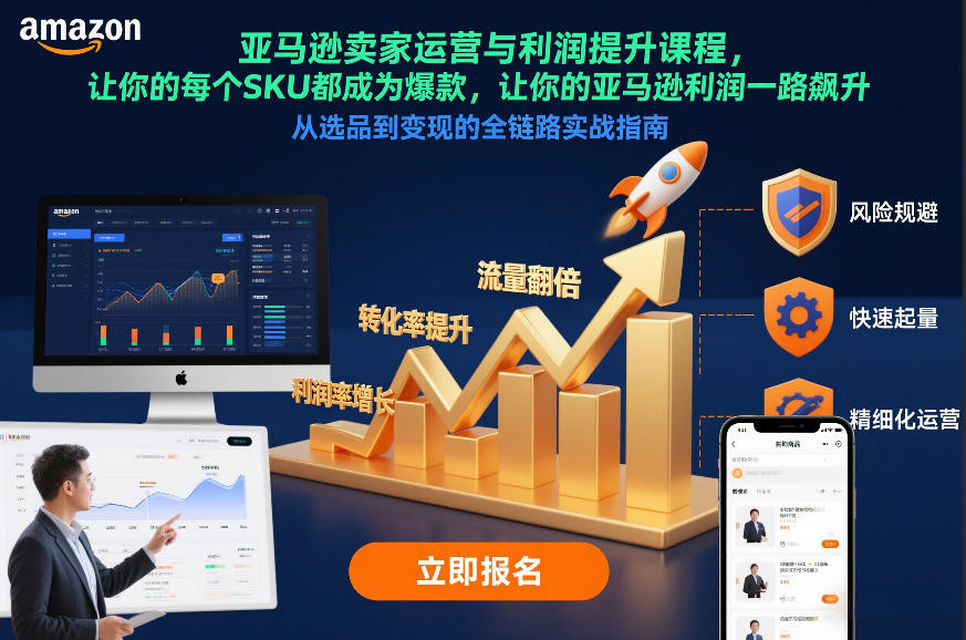 亚马逊卖家运营与利润提升课程，让你的每个SKU都成为爆款，让你的亚马逊利润一路飙升(更新12月)-资源宝库
