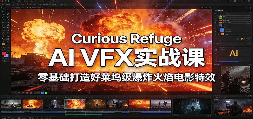 Curious Refuge AI VFX实战课，零基础打造好莱坞级爆炸火焰电影特效-资源宝库
