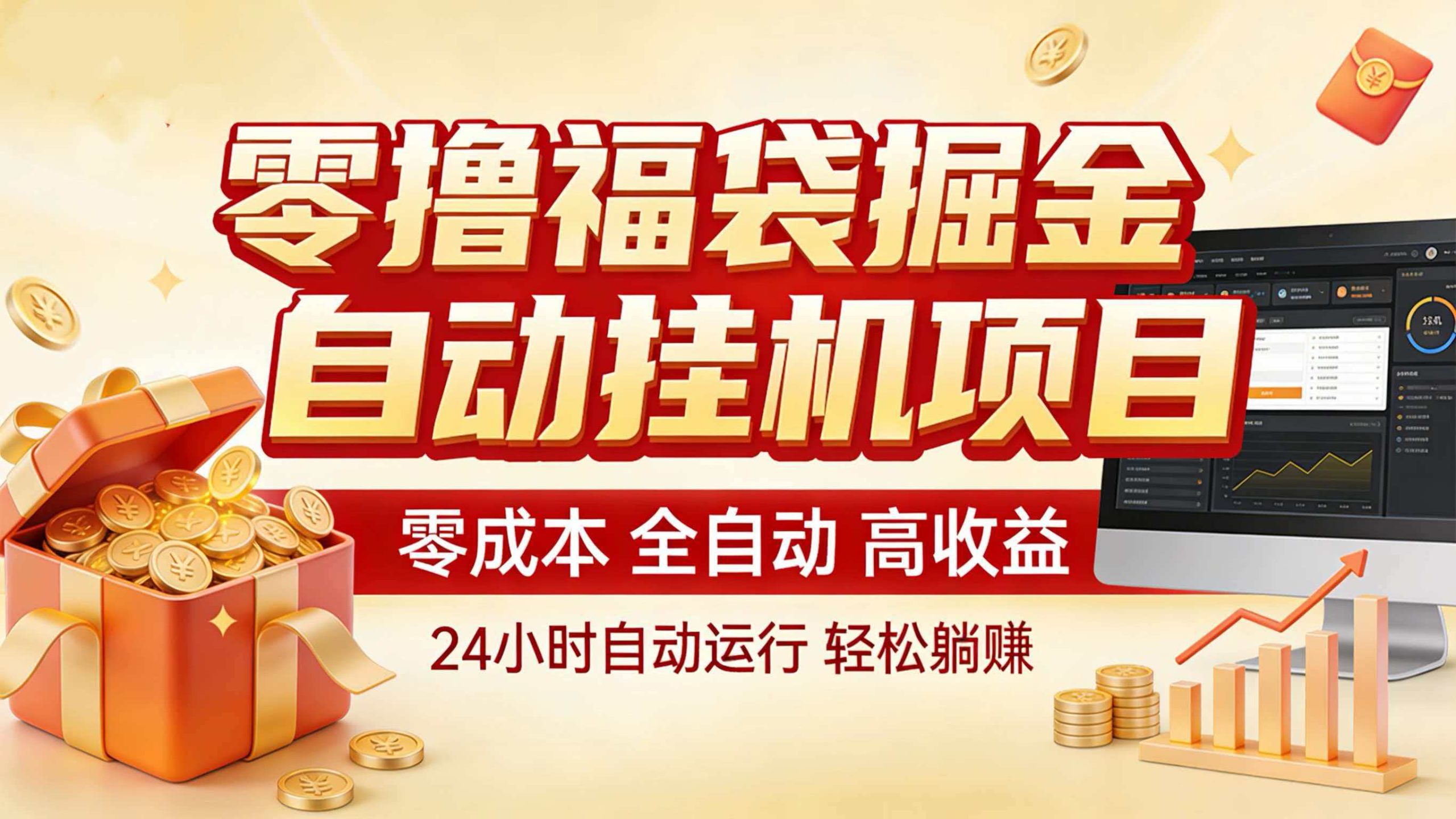 零撸福袋掘金！全自动挂机躺赚，新手也能上手-资源宝库