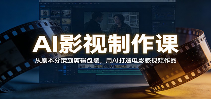 AI影视制作课：从剧本分镜到剪辑包装，用AI打造电影感视频作品-资源宝库