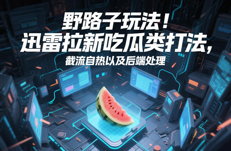 野路子玩法！迅雷拉新吃瓜类打法，截流自热以及后端处理-资源宝库