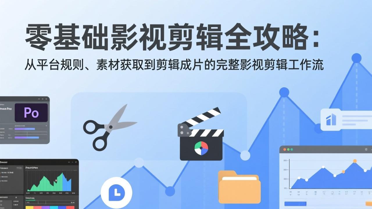 零基础影视剪辑全攻略：从平台规则、素材获取到剪辑成片的完整影视剪辑工作流-资源宝库