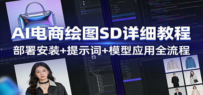 AI电商绘图SD详细教程：部署安装+提示词+模型应用全流程-资源宝库