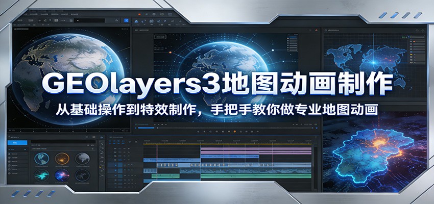 GEOlayers3地图动画制作：从基础操作到特效制作，手把手教你做专业地图动画-资源宝库