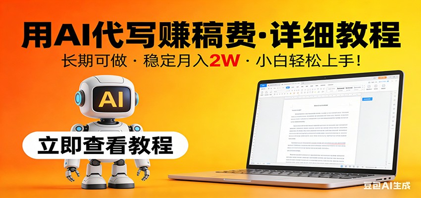 用AI代写赚稿费,详细教程,长期可做,稳定月入2W,小白轻松上手!-资源宝库