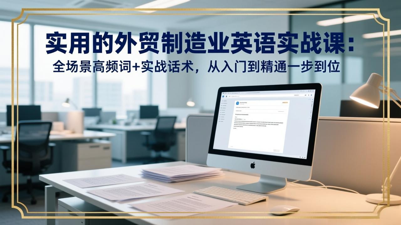 实用的外贸制造业英语实战课：全场景高频词+实战话术，从入门到精通一步到位-资源宝库