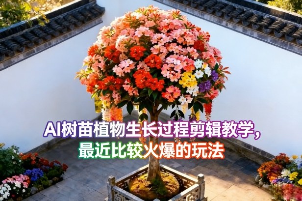 AI树苗植物生长过程剪辑教学，最近比较火爆的玩法-资源宝库