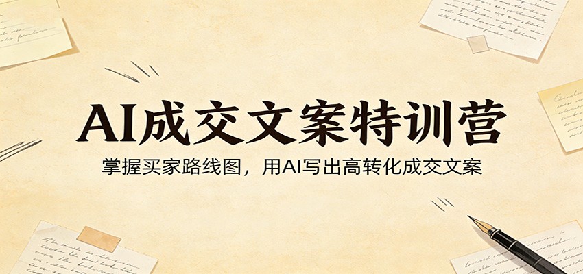 AI成交文案特训营：掌握买家路线图，用AI写出高转化成交文案-资源宝库