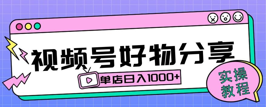 视频号好物分享项目拆解：操作简单无门槛，直接上手操作就能赚钱的项目!【揭秘】-资源宝库