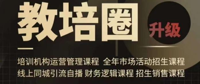 旺仔爸爸教培圈课程(运营／管理／招生／引流全套课程)，同城引流自播方案-资源宝库