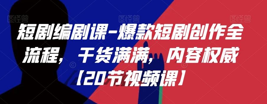 短剧编剧课-爆款短剧创作全流程，干货满满，内容权威【20节视频课】-资源宝库