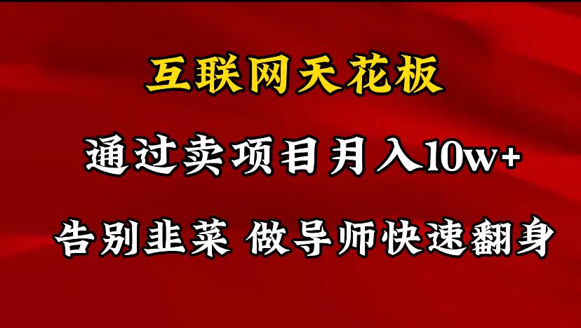 导师训练营互联网的天花板，让你告别韭菜，通过卖项目月入10w+，一定要…-资源宝库