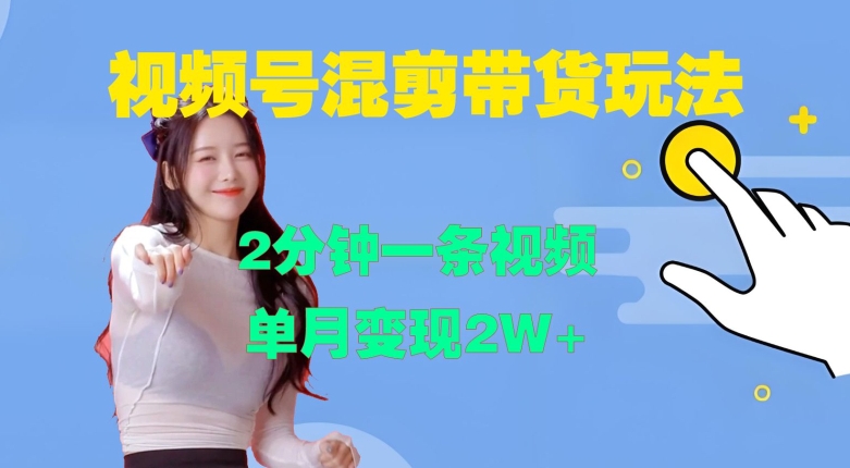 视频号混剪玩法，2分钟一条视频，单月变现2W+【揭秘】-资源宝库
