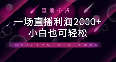半无人直播带货，一场利润数张，适合所有平台玩法，小白也可轻松-资源宝库