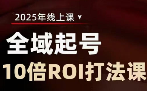 2025全域起号10倍ROI打法课，助你提升直播间的投资回报率-资源宝库