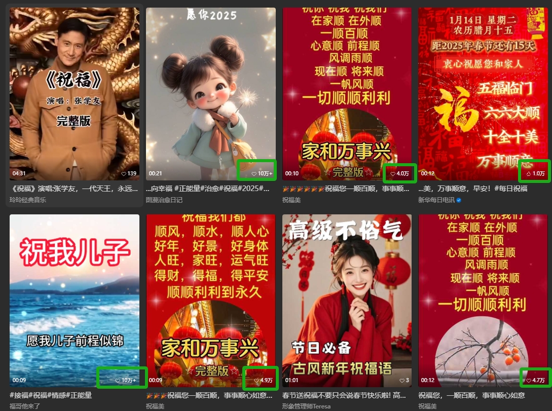 银发经济新年风口,儿女祝福视频爆火,一条作品上万播放,一定要抓住-资源宝库
