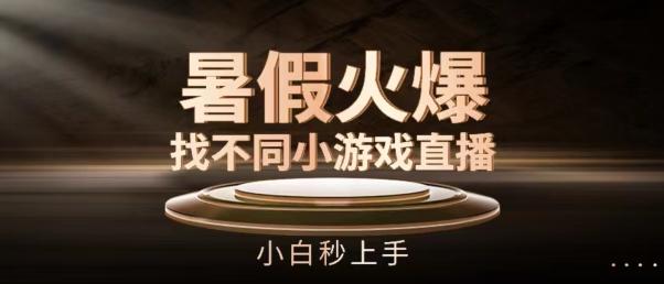 暑假火爆找不同小游戏直播间，小白秒上手【揭秘】-资源宝库