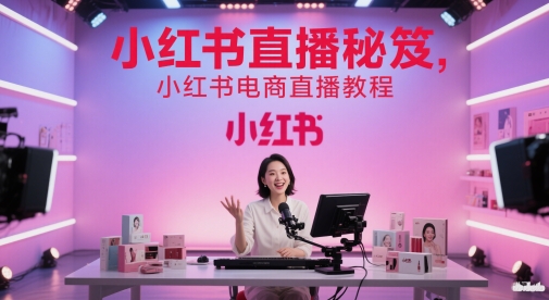小红书直播秘笈，小红书电商直播教程-资源宝库