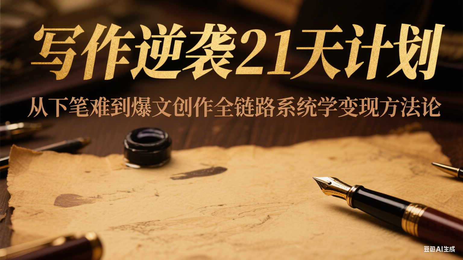 写作逆袭21天计划：从下笔难到爆文创作全链路系统学变现方法论-资源宝库