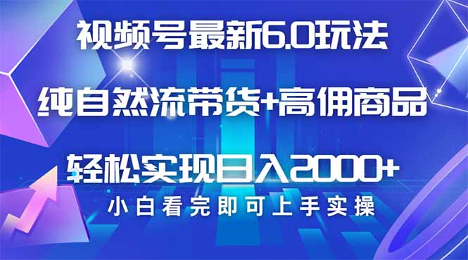 视频号带货最新6.0玩法，作品制作简单，当天起号，复制粘贴，轻松矩阵…-资源宝库
