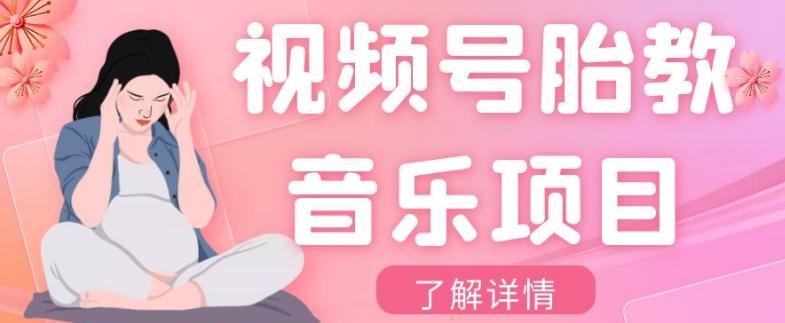 视频号胎教音乐项目，操作简单，0成本利润自己定，单日300+-资源宝库