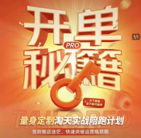 淘宝开单秘籍PRO，量身定制淘天实战陪跑计划，告别做店迷茫、快速突破运营瓶颈期-资源宝库
