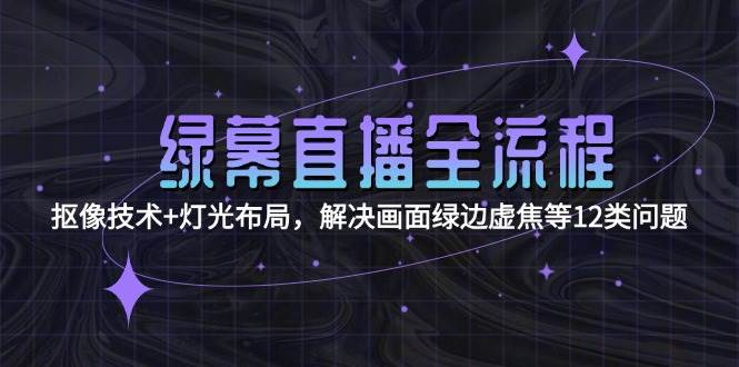 绿幕直播全流程：抠像技术+灯光布局，解决画面绿边虚焦等12类问题-资源宝库