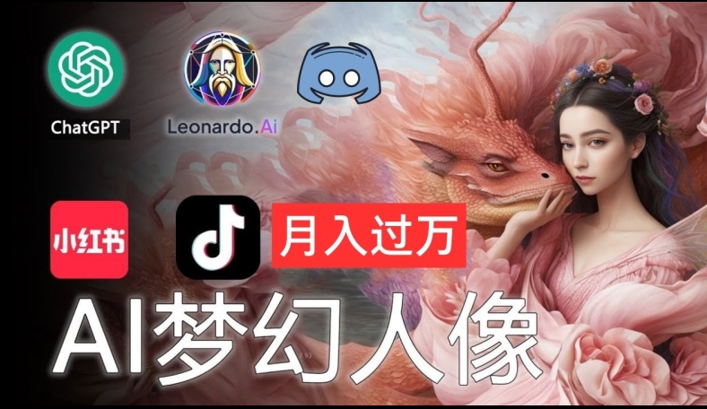 AI摄影梦幻人像：零基础也能月入过万的秘密【揭秘】-资源宝库
