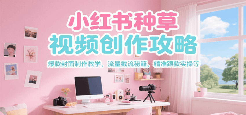 小红书种草视频创作攻略，爆款封面制作教学 ，流量截流秘籍 ，精准跟款实操等-资源宝库