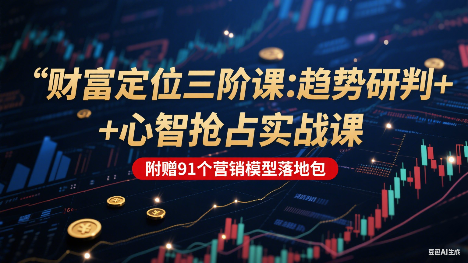 财富定位三阶：趋势研判 + 心智抢占实战课，附赠91个营销模型落地包-资源宝库