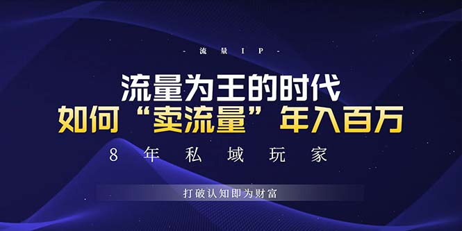 未来如何通过“卖流量”年入百万，跨越一切周期绝对蓝海项目-资源宝库